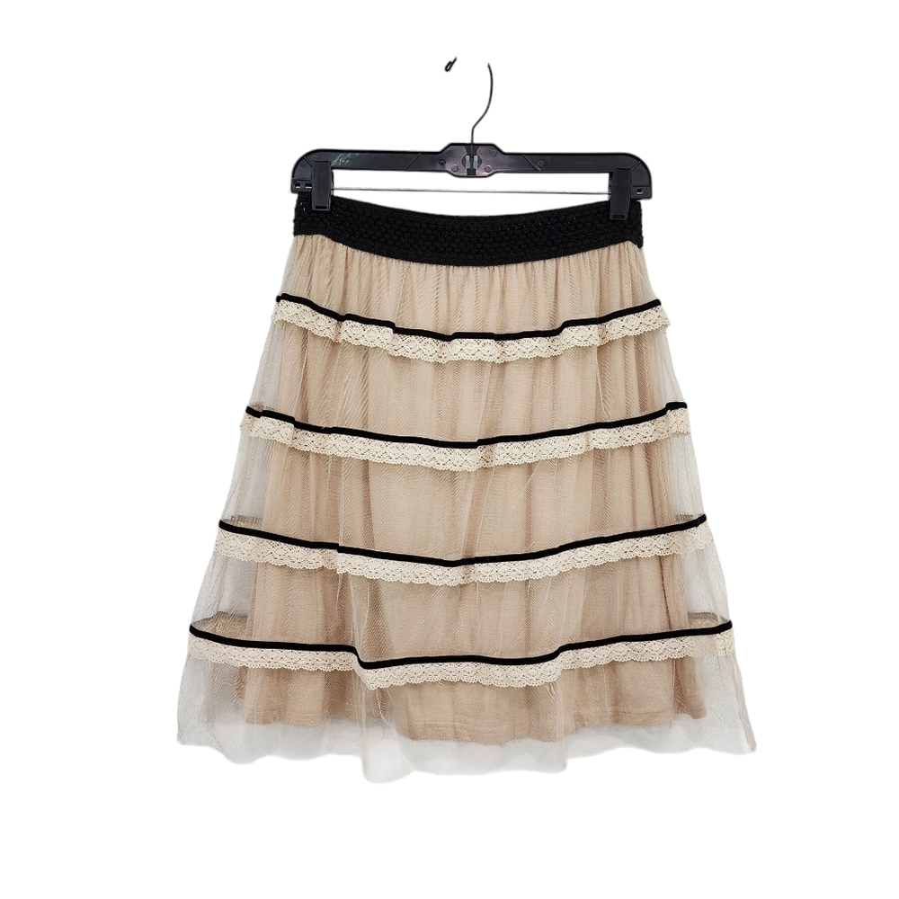 Young Essence Women's Mesh Retro Style  Lace Tulle Mini Skirt - M